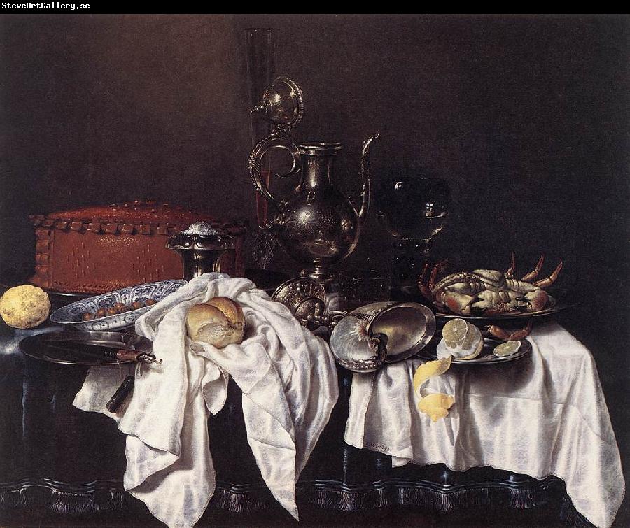 HEDA, Willem Claesz. Still-Life with Pie, Silver Ewer and Crab sg